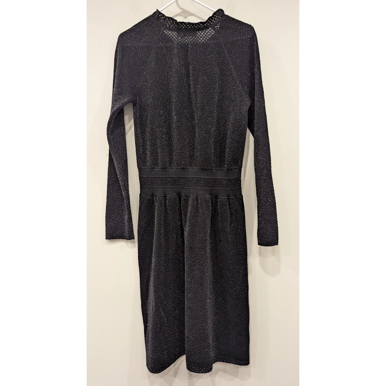 Abito Tory Burch Isabelle blusa in maglia metallizzata manica lunga taglia media