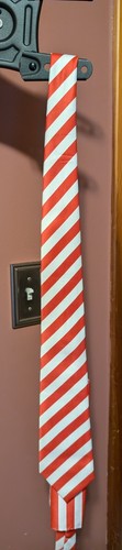 Vittorio Farina Red and white striped silk matching tie and handkerchief - Picture 2 of 2