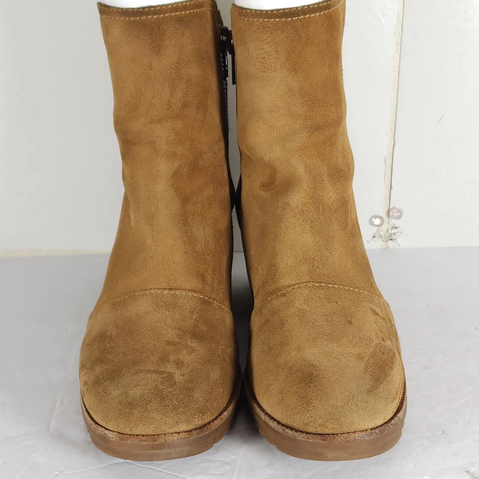 Botas Sorel femininas Kate EUA 8 marrom camurça impermeável com zíper lateral  - Imagem 4 de 4