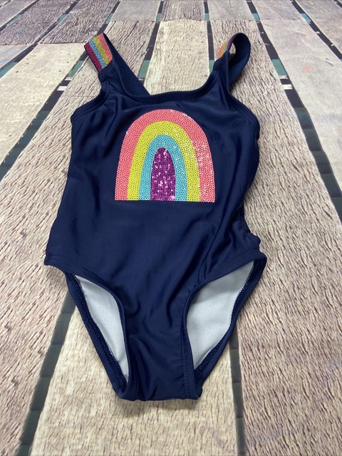 Toddler Girls Cat Jack Rainbow Elastic Strap One Piece Swimsuit Navy 18m 0 For Sale Online Ebay