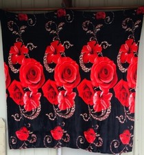 ROSE ROSES FLOWER FLOWERS KING SIZE THROW BLANKET