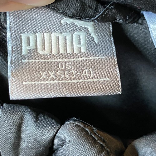 PUMA Kids Size XXS 3/4 Youth Black Puffer Vest Red Logo - Picture 3 of 6