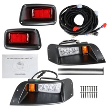 Headlights/Tail LED Lights Adjustable Kit 12V For EZGO TXT 96-13 G&E Golf Cart