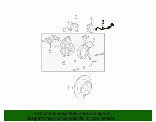 Manguera hidráulica de freno OEM NUEVA Ford 2002-2006 Lincoln Expedition XLT 6L1Z-2282-Aa Foto 2 de 2