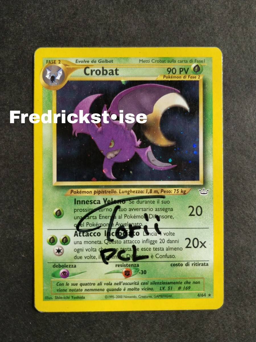 Crobat SIGNED Yukinori Torii signature Pokemon autograph auto Neo 3 Arita  ITALIA | eBay