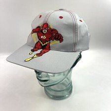 DC Comics The Flash Six Flags Vintage 1997 Gray Baseball Hat Cap Snapback