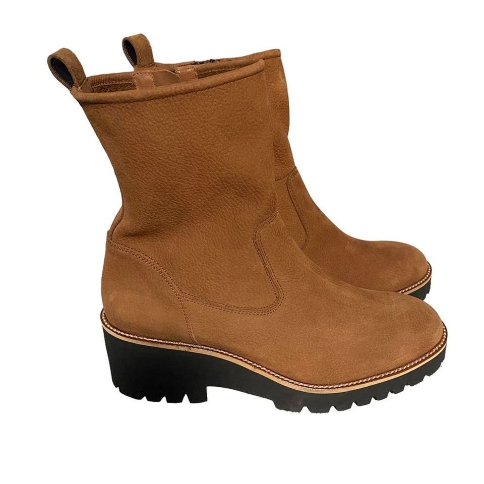 Paul Green Newberry Botín Caramelo Marrón Nubuck Granulado Cuero Nuevo Con Etiquetas Foto 3 de 4