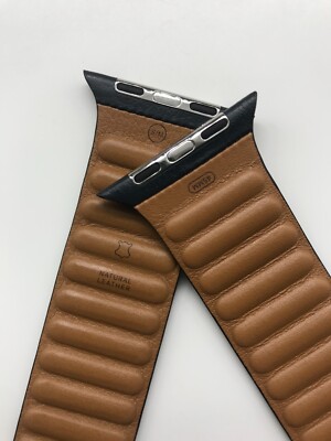 時計 Apple Watch ban Black Leather Link S/M Amazon.com: Apple Watch Band - Leather Link (41mm) - Ink - S