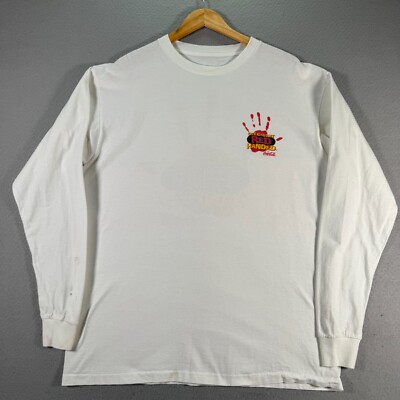Vintage Coca Cola I Got Caught Red Handed Long Sleeve Shirt Mens Large White 90s