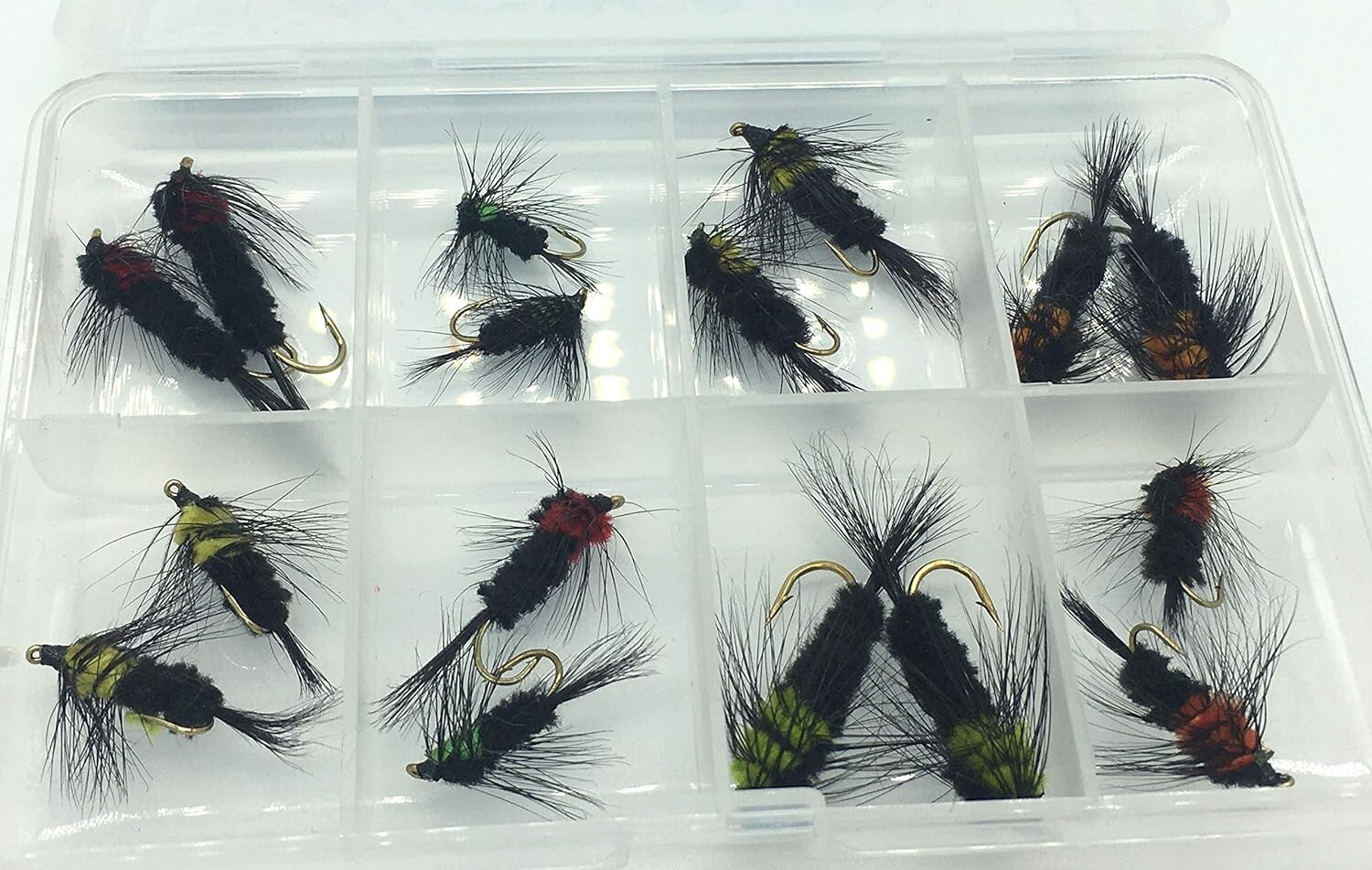 Fly Fishing MONTANA lures in Fly box sixteen(16) Flies for trout fishing #70