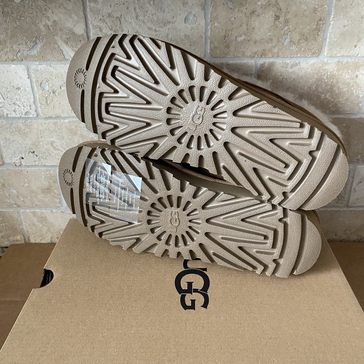 UGG ANSLEY PARC CHESTNUT SUEDE PLATFORM MOCCASIN SLIPPERS SIZE US