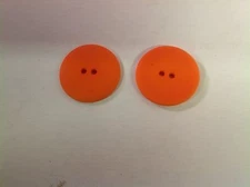 10PC. PKG. NEW 1 1/8 INCH DULL FINISH FALL ORANGE BUTTONS
