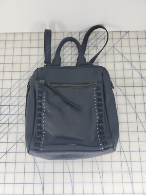 The Sak Loyola black pebbled leather mini backpack purse
