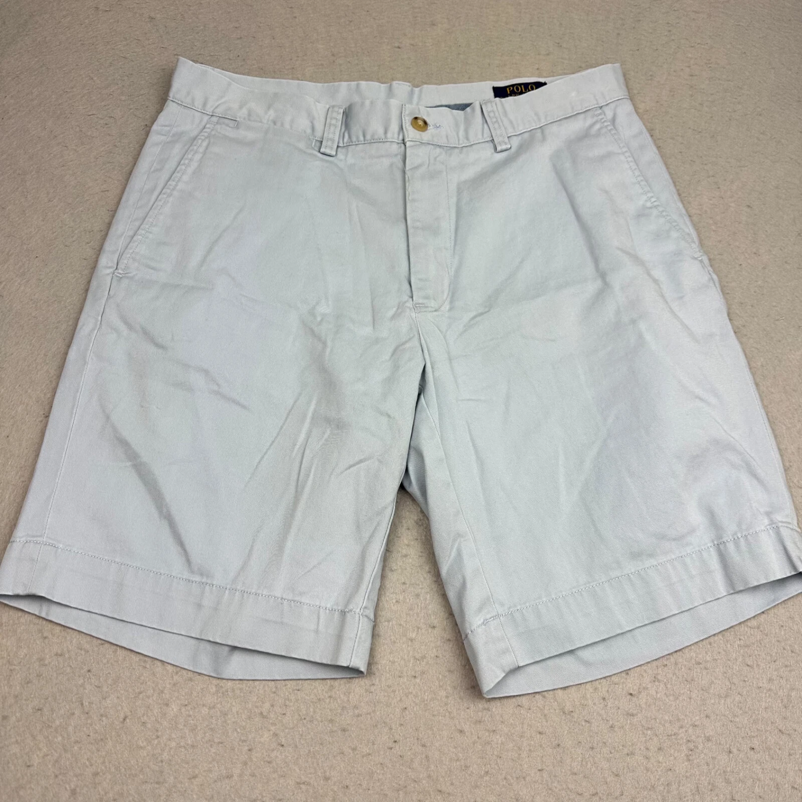 Polo Ralph Lauren Shorts Classic Fit 9" Men's Size 32 Light Blue Cotton Chino