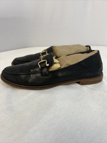 Women's Sperry Seaport Slip-on Leather Loafers - Black STS83448 Size 9