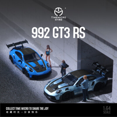 TM 1:64 Porsche 992 GT3 RS Glacier Blue and Star Blue