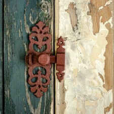 Schubriegel Türbeschlag als Antik - Verschluss für Gartentor oder Stall