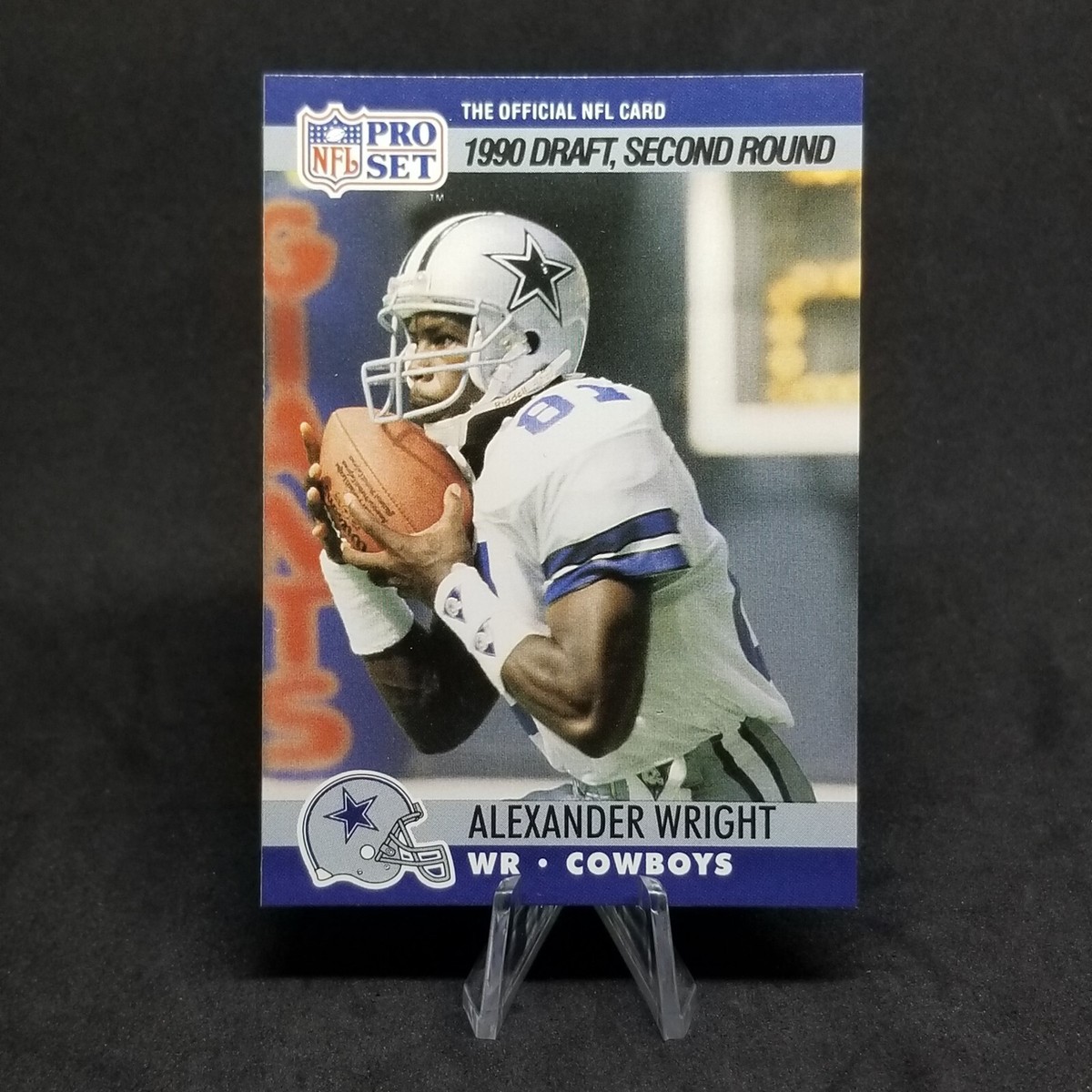 Alexander Wright Dallas Cowboys 1990 NFL Pro Set Draft Wide