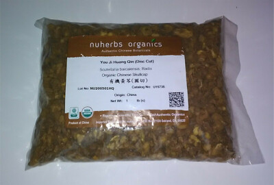Organic Chinese Skullcap Root Scutellaria baicalensis Huang Qin Nuherbs 1 lb
