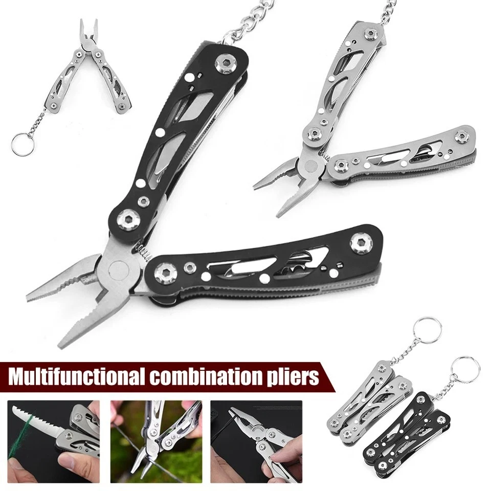 Stainless Steel Survival Multi-Tool with Plier Knife Wire Cutter File