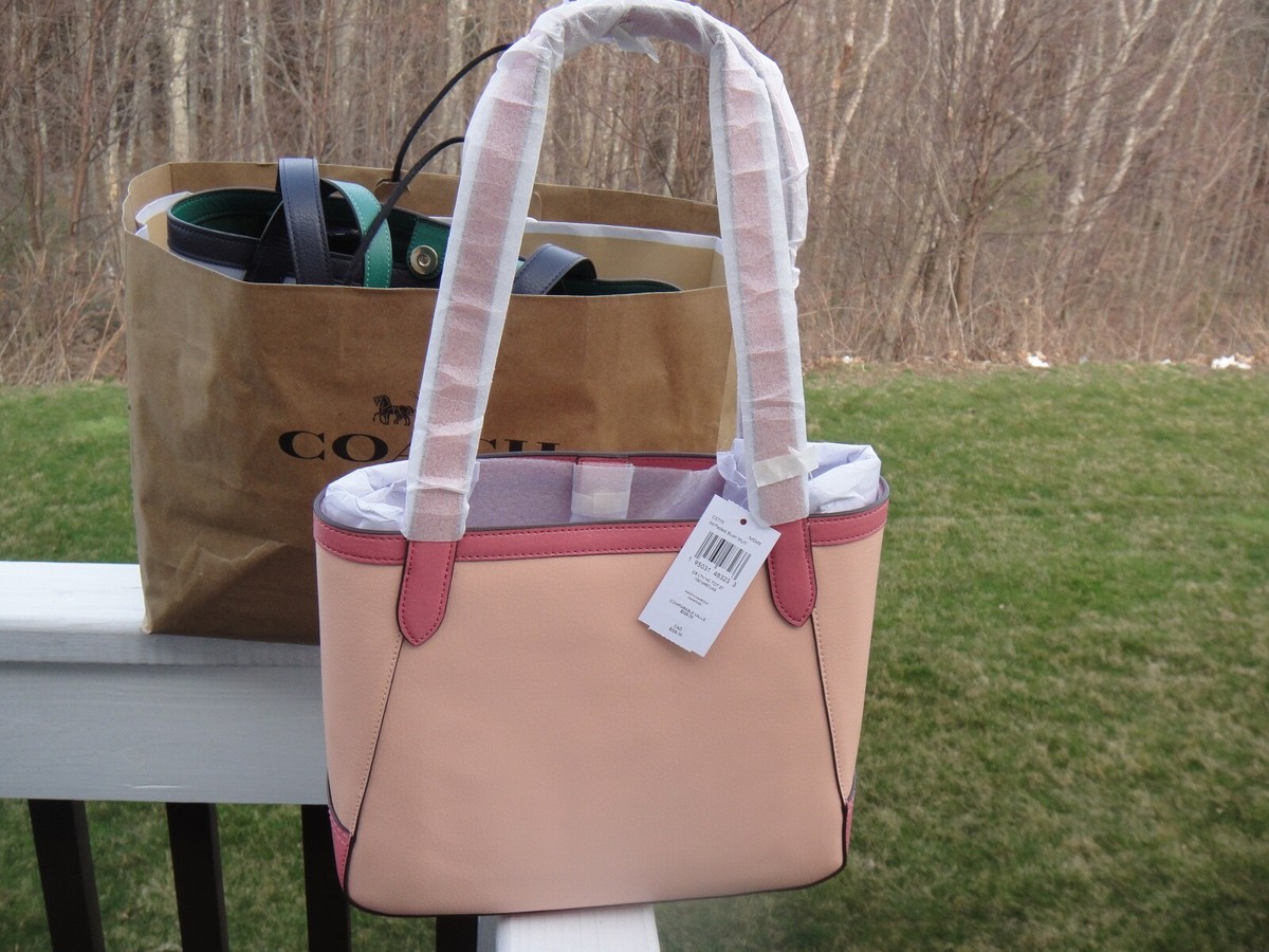 美品 COACH VINTAGE コーチ エナメル pink tote bag NWT Coach Smith Mini Tote CS618 | eBay
