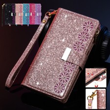 Funda Cartera Tarjeta Brillo Abatible Cuero PU Para Huawei P40/P30/P20 Pro Lite Mate 50