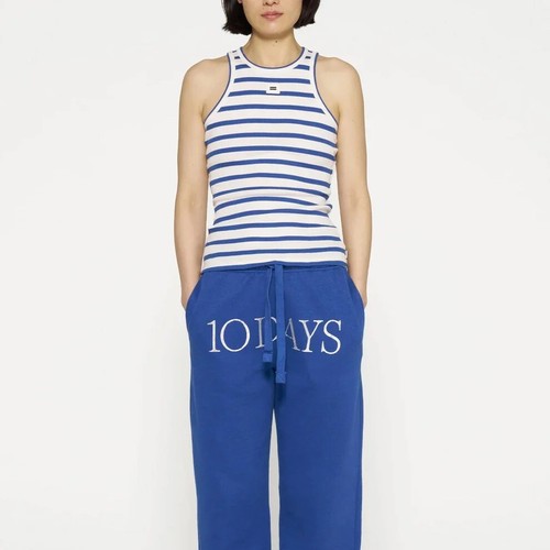 10 Days Women's Tank Top Rib Stripes 20-461-4203 in Ecru/True Blue Size S - XL NEW - Picture 3 of 3