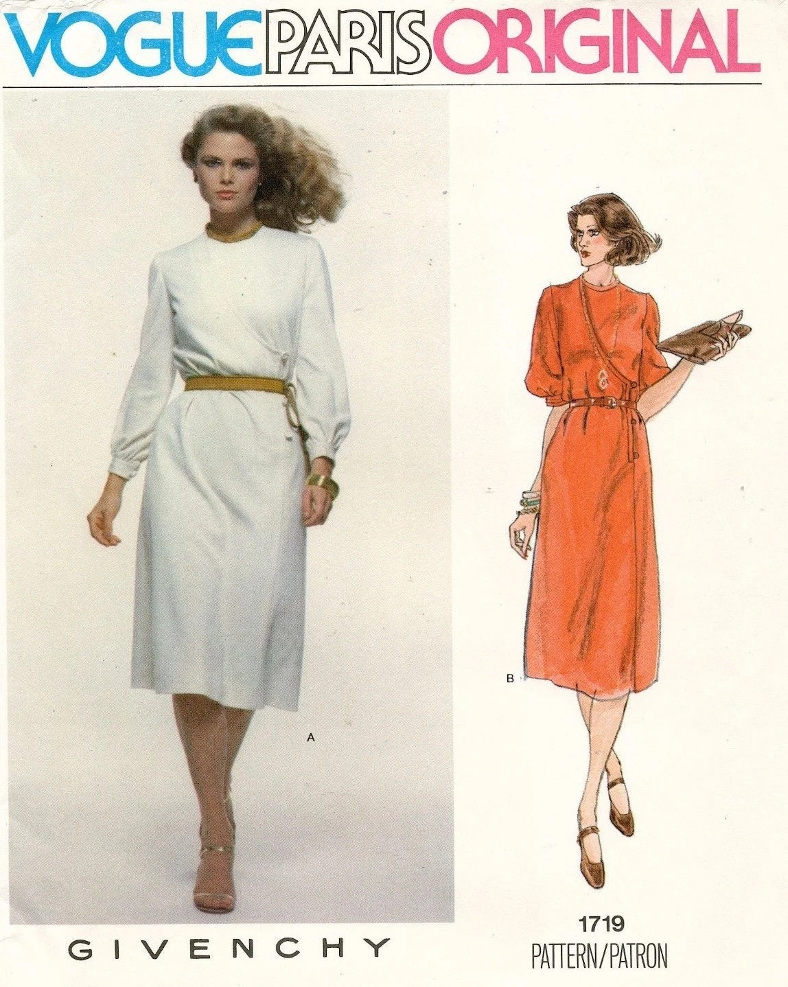 Abito da miss VOGUE anni 70 modello Givenchy 1719 taglia 12 NON TAGLIATO