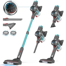 Cordless Vacuum Cleaner, 550W/45KPa Cordless Vacuum, 65 Mins Run Time, Self-S...