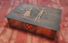 Vintage Hammered Copper Metalware Box - for Jewellery or Trinkets