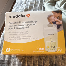 Medela Breast Milk Storage Bags Leak Proof Double Zip 100 Count 6oz