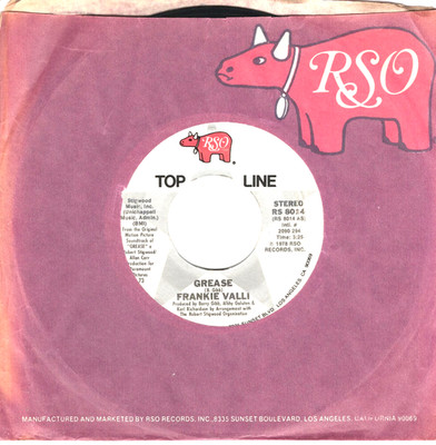 Frankie Valli:    Grease / Grease ''Instrumental'' .. 45 RPM 9441