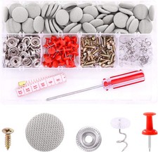 272Pcs Gray Car Roof Headliner Repair Kit With Rivets Pins And Tools