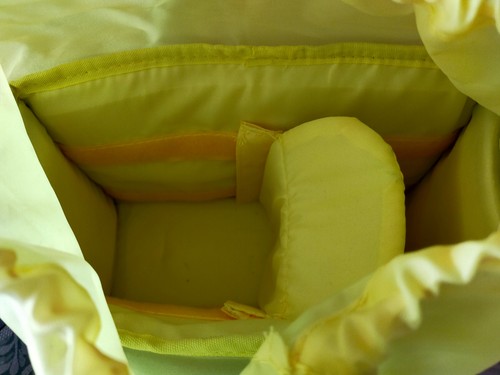 Nikon Camera Shoulder Bag, Grey/Yellow with Waterproof Liner - Picture 7 of 8
