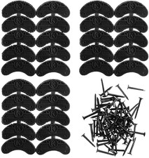 30 PCS Rubber Heel Plates Shoe Repair Tips with Nails for Boots  Shoes Black