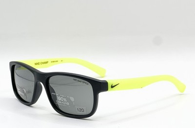 NIKE CHAMP EV0815 081 MATTE BLACK/VOLT AUTHENTIC SUNGLASSES 55-15