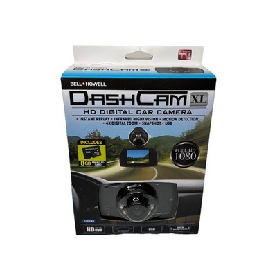 Bell Howell Dash Cam HD Digital Car Camera XL Full HD 1080 New In Box