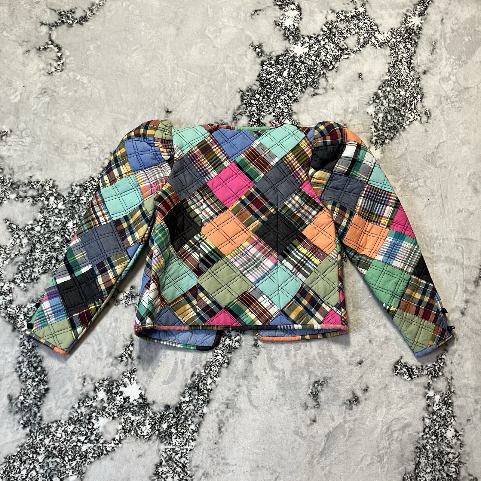 Love The Label Madras Patchwork Jacket Womens Siz… - image 4