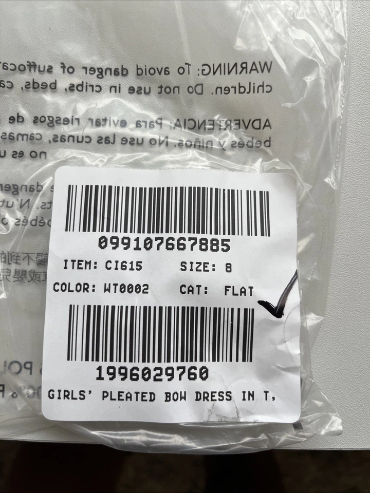 J Crew Girls' pleated bow dress in taffeta Size 8 White - Image 4 of 4