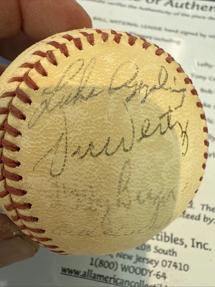 MUSIAL DiMaggio Feller SIGNED BASEBALL Also Lefty Grove Earl Averill, Vic Wertz+ - Image 3 of 4