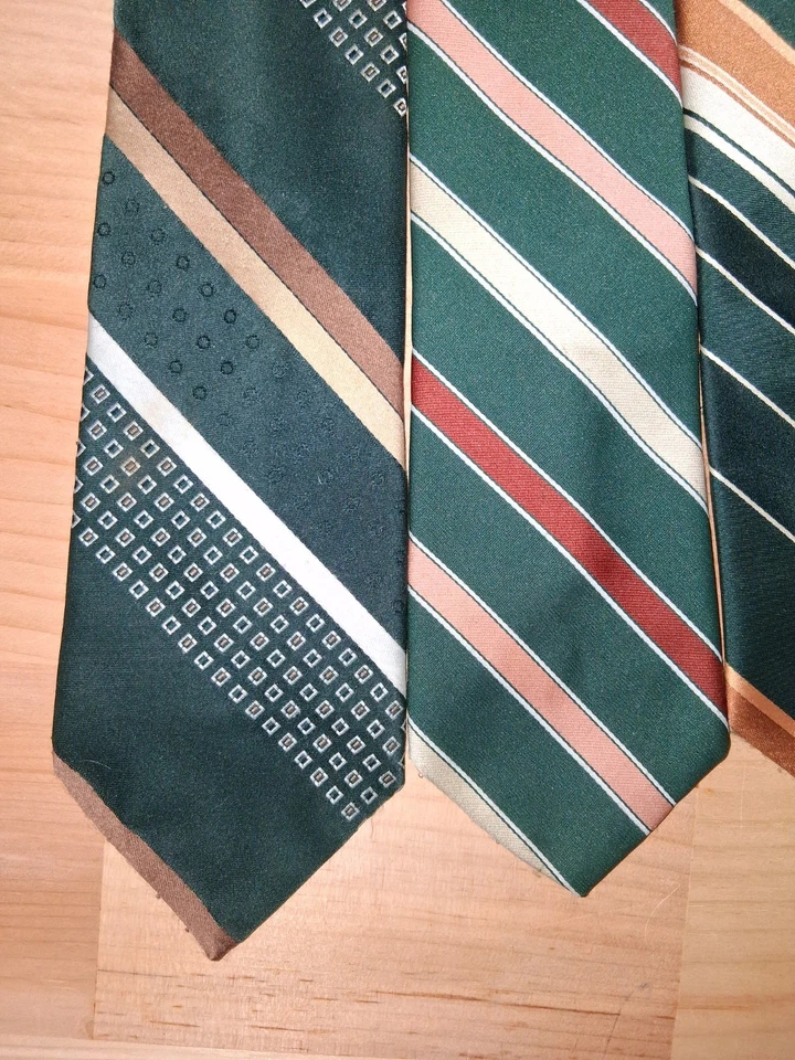 LOTE de 6 corbatas de cuello vintage a rayas don loper años 70 discoteca beau brummell madmen Foto 2 de 4