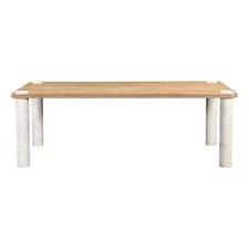 Moe's Home Collection Century Wood Dining Table in White