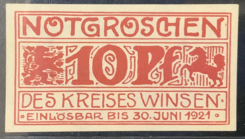 1921 GERMANY PAPER MONEY - 10 PFENNIG UNCIRCULATED BANKNOTE!