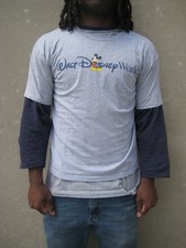 vintage walt disney world mickey mouse heather grey t-shirt - size Youth XL