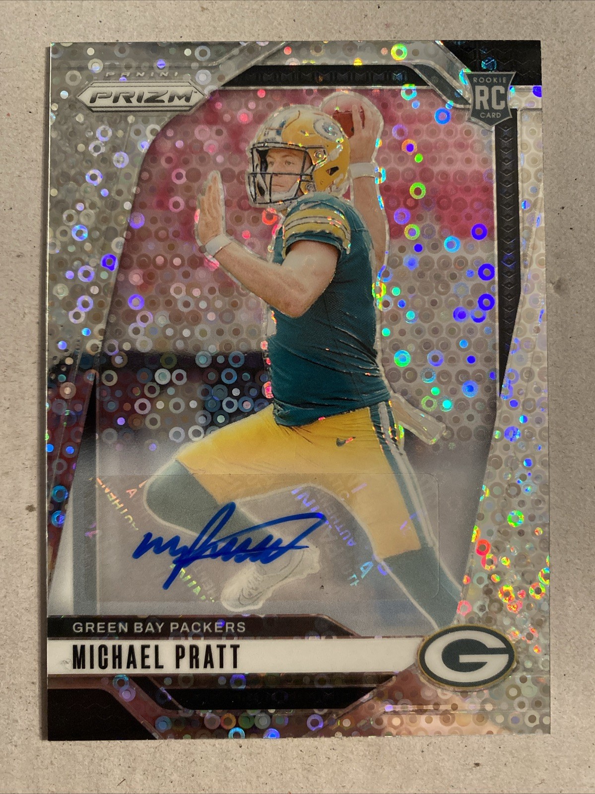 Michael Pratt 2024 Panini Prizm #379 No Huddle Prizm Auto Rookie RC