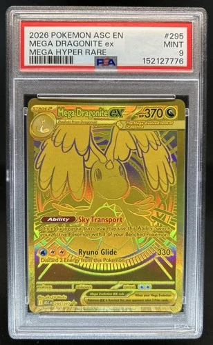 2026 Pokemon Ascended Heroes Mega Dragonite ex Hyper Rare #295/217 PSA 9