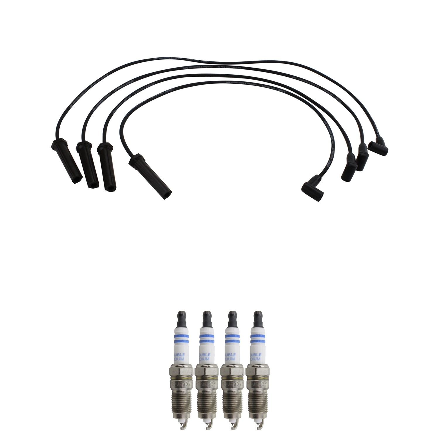 Denso Ignition Wires and Bosch Spark Plugs Kit for Chevrolet Lumina 1993 2.2L L4