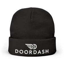 DoorDash Logo Embroidered Knit Beanie