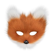 hbbhml Animal Fox Wolf Mask Halloween Party Cosplay Costumes Props Plush Cat ...