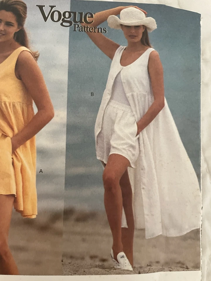 🌷Vogue Sewing Pattern DKNY 2894 Size 8 10 12 Misses Shorts Top Bodysuit UC FF - Image 3 of 4